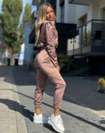 Komplet satynowy-mocca