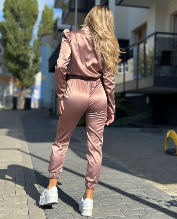 Komplet satynowy-mocca