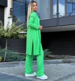 Komplet dzianinowy trzyczęściowy- Zielony