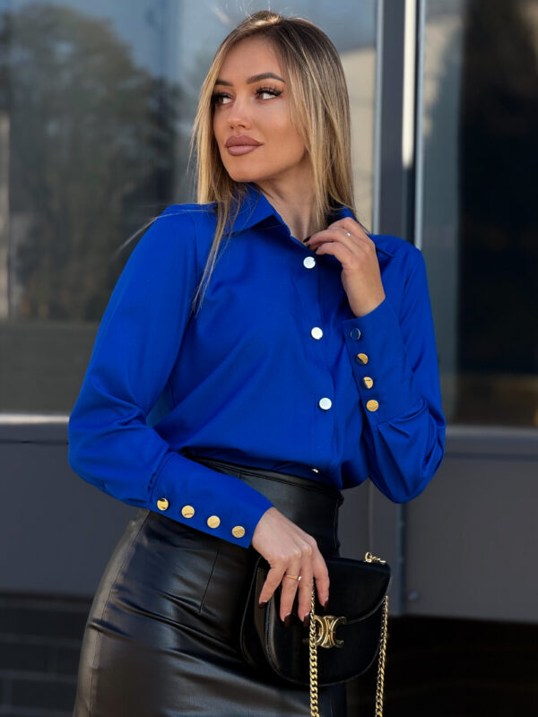 Koszula klasyczna- chabrowa