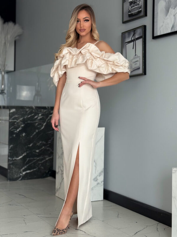 Sukienka Bella Maxi- Beżowa
