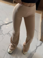 Legginsy dzwony- bezowe