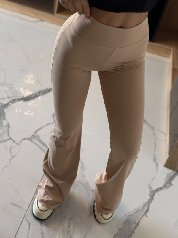 Legginsy dzwony- bezowe