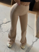 Legginsy dzwony- bezowe