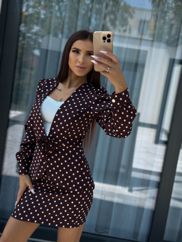 Komplet Isabell - w print grochy