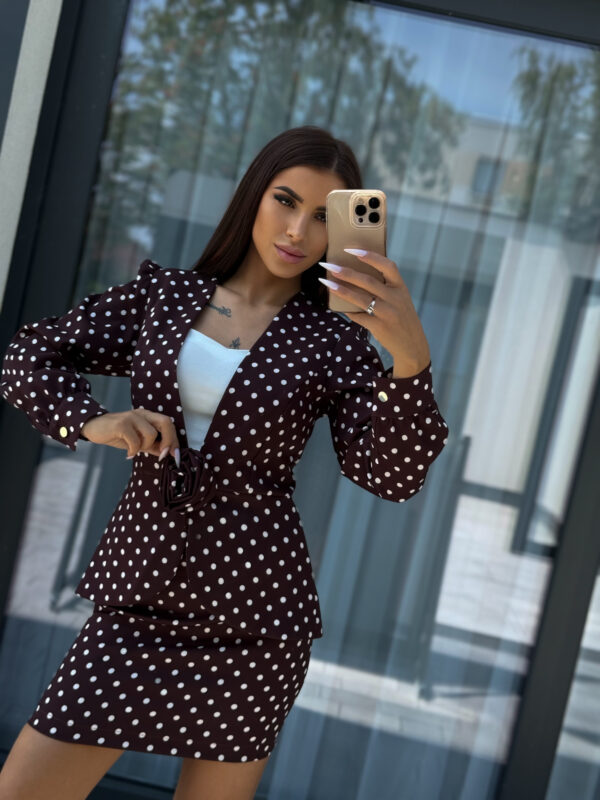 Komplet Isabell - w print grochy