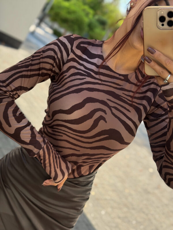 Bluzka -zebra czekoladowa