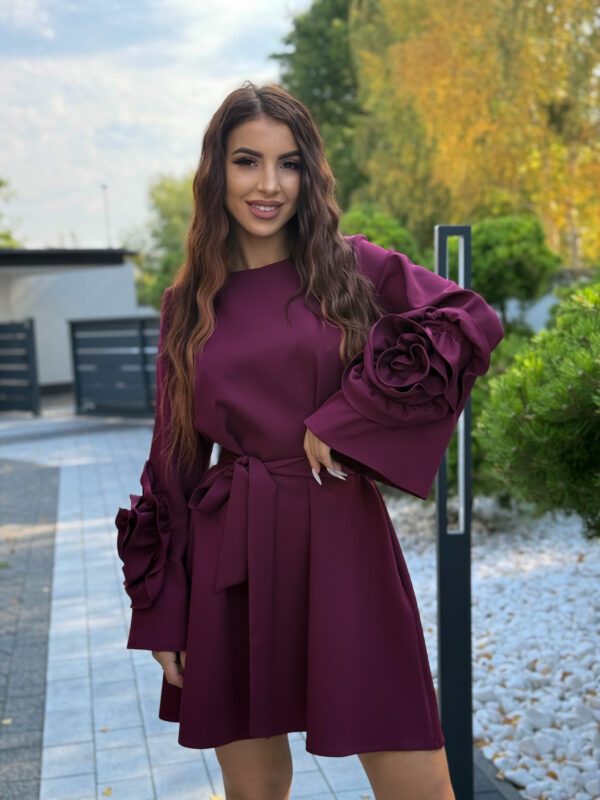 Sukienka Valentina -bordowa