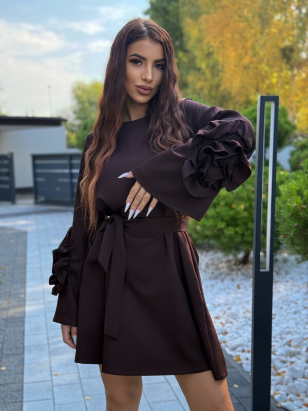 Sukienka Valentina -brązowa