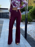 Legginsy dzwony- bordowe