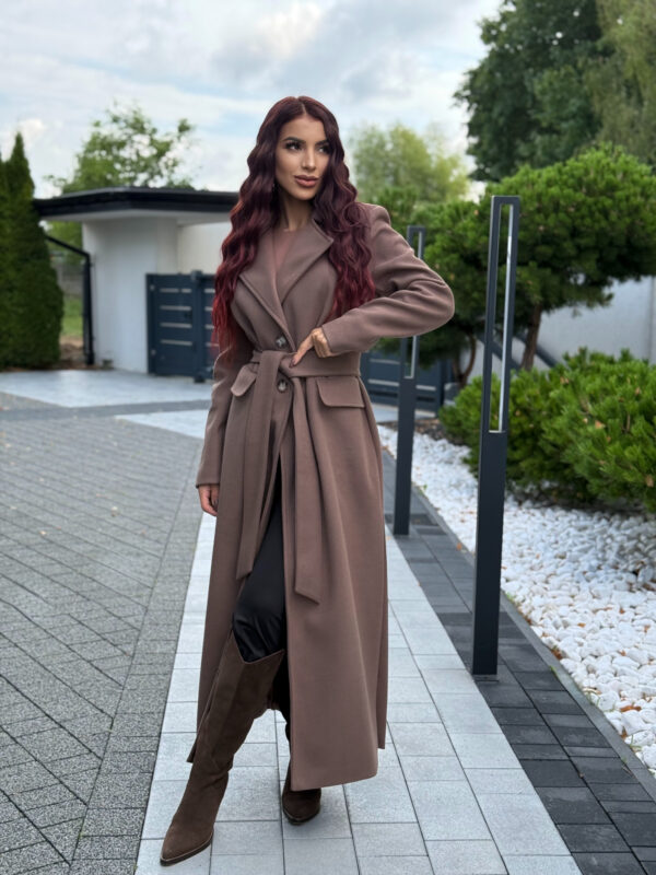 Płaszcz Venezia- mocca ciemna