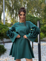 Sukienka Valentina -butelkowa zieleń