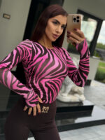 Bluzka - zebra różowa