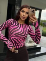 Bluzka - zebra różowa